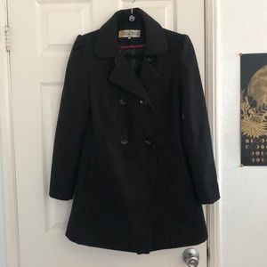 Black button down coat